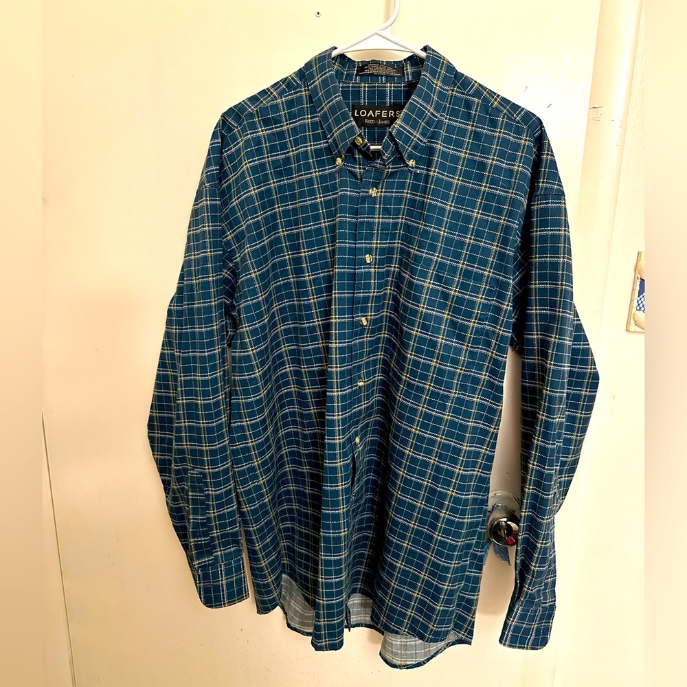 LOAFERS by REED ST JAMES, Men's SZ L  LONG SLEEVE shirt, wrinkle resistant